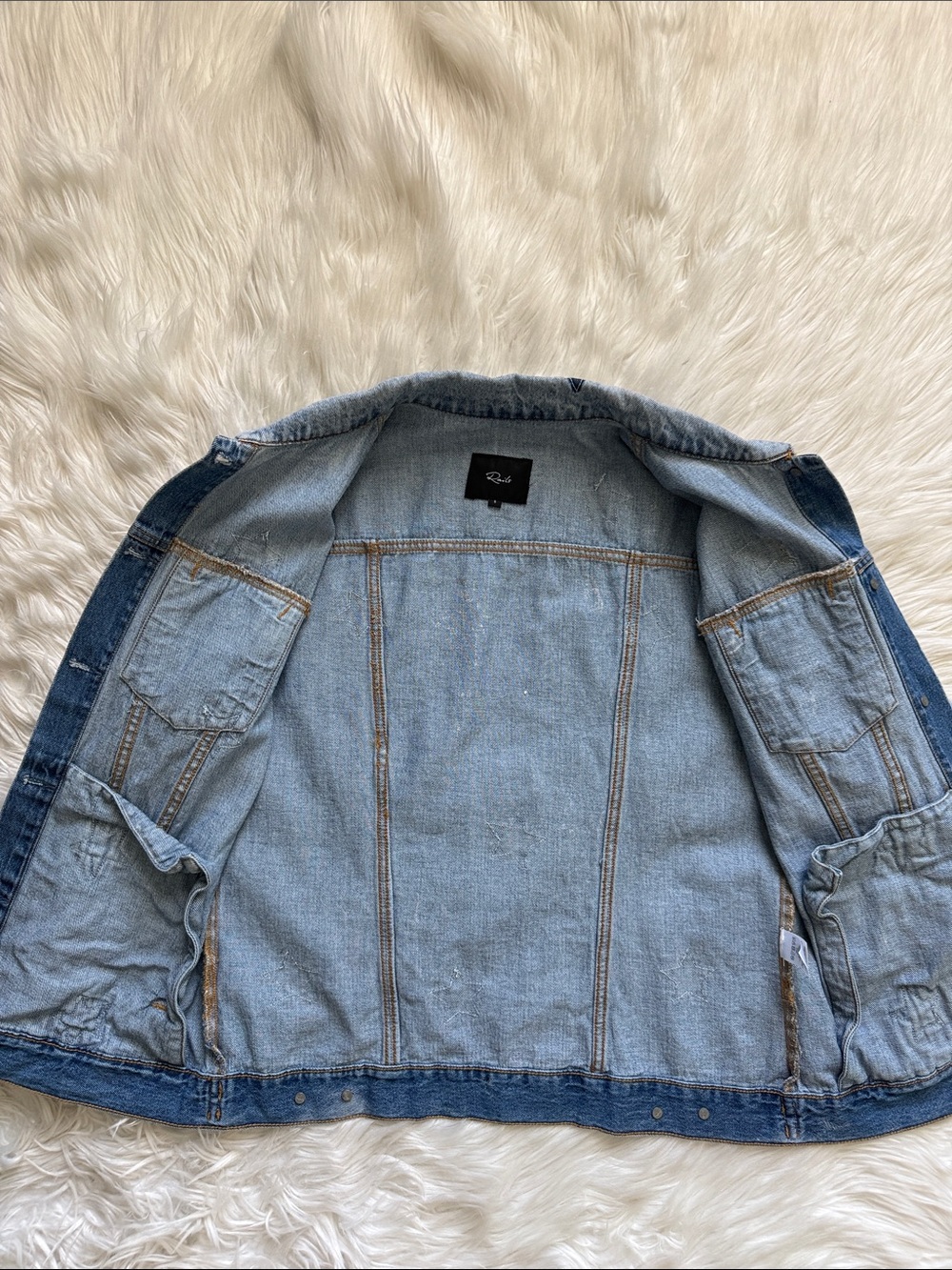 Rails Knox Stars Blue Jean Jacket Size S - Picture 5 of 11